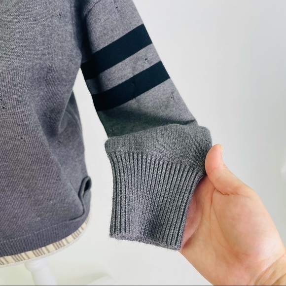 SEN Gwen Rip Design Gray Pullover Jumper Sweater - Picture 7 of 12